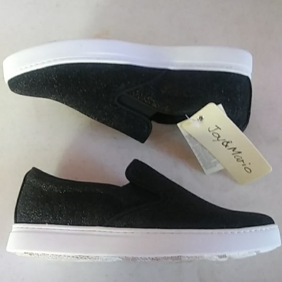 Women's Glitter Textile Material  Black Sneaker - Picture 5 of 8